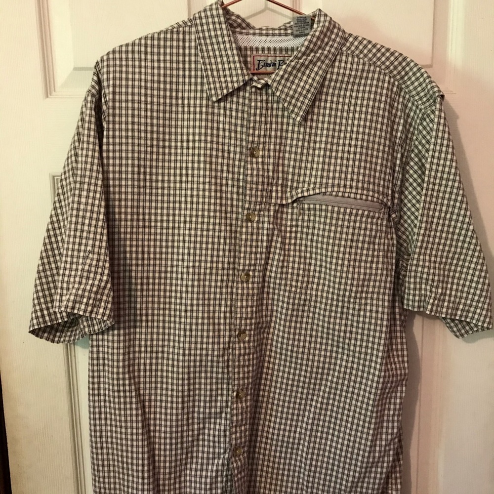 Bimini Bay SS Button Down Outdoor Shirt Mens L